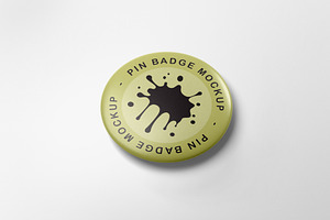 Pin Badge Mockup