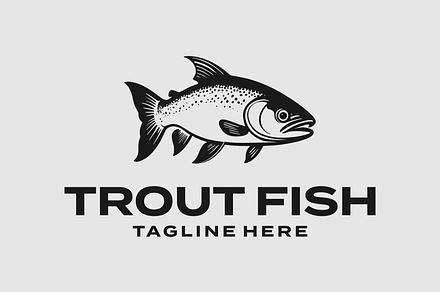 trout fish logo
