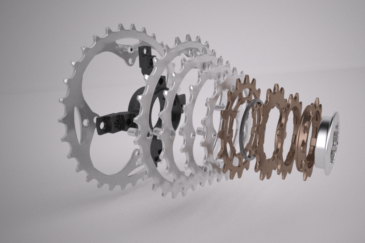 Mountain Bike Sprocket Set, an Object 3D Model by kjpargeterimages (Photo 3 of 5)