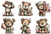 Whimsical Easter Teddy Bear Clipart, an Illustration by Black Bird Studio (Thumbnail 3 of 5)