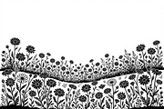 60 Daisy Flower Field Silhouette, a Seasonal Illustration by Amazin_art (Thumbnail 3 of 36)
