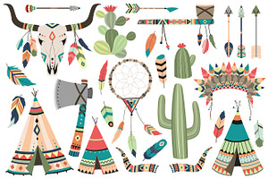 Tribal Clip Art Vector & PNG Set