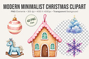 Modern Minimalist Christmas Clipart, an Illustration by Artnoy (Thumbnail 1 of 8)