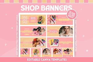 Cute Rose Gold Shop Banner Templates, a Shopify Template by SunshineStudioBoutique