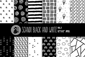 Scandi digital paper, patterns