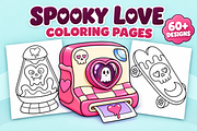 Spooky Love Coloring Pages Volume 4, a Seasonal Illustration by Inkivelle Studio (Thumbnail 1 of 3)
