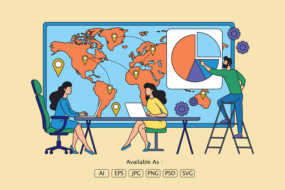 Global Business Analytics Team, a Person Illustration by Partikusi Design (Photo 2 of 3)