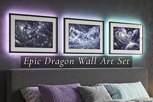Epic Dragon Wall Art Set