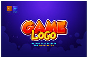 Game Logo Effect for Illustrator, a Layer Style Add-On by Vector Galore (Thumbnail 1 of 12)