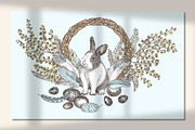 Spring Rabbit cute vector collection, an Animal Illustration by Zimages (Thumbnail 4 of 9)