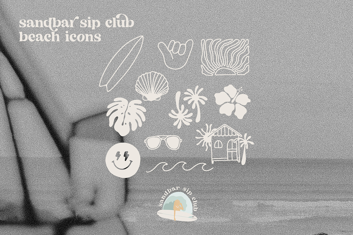 beach icons vector kit, an Object Graphic by sandbarsipclub (Photo 1 of 2)