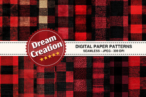 Buffalo Christmas Digital Paper, a Texture Graphic by Dream Creation