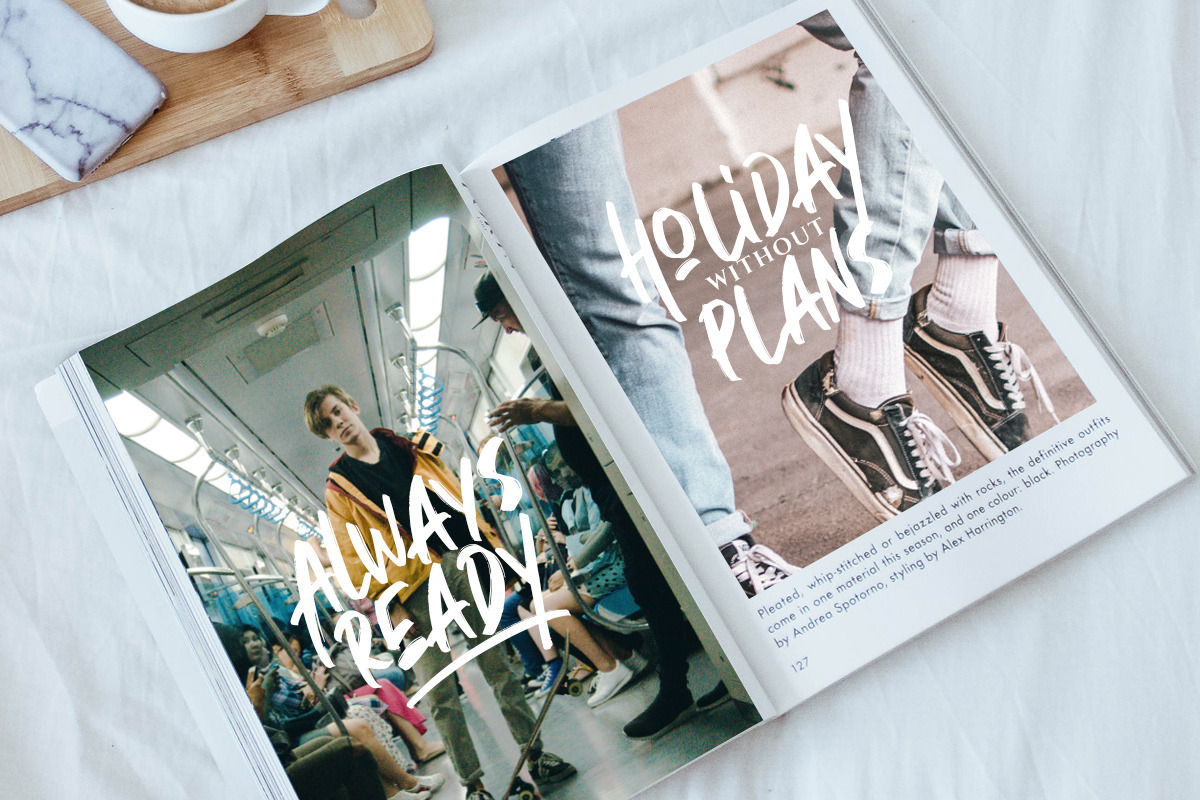 Slightly Marker - Brush Font preview 5