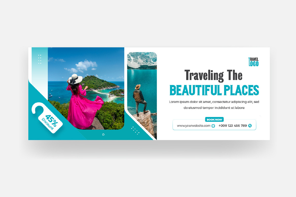 Holiday travel agency Facebook cover, a Social Media Template by Mk_Studio (Photo 5 of 10)