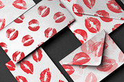 15 Seamless Lipstick Kisses Patterns, a Pattern Graphic by Kokoshka (Thumbnail 7 of 15)
