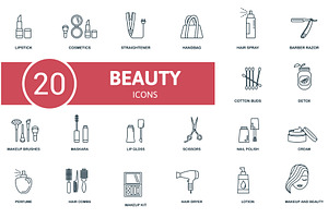 Makeup And Beauty icon set. Contains, an Object Illustration by Aimagenarium@gmail.com
