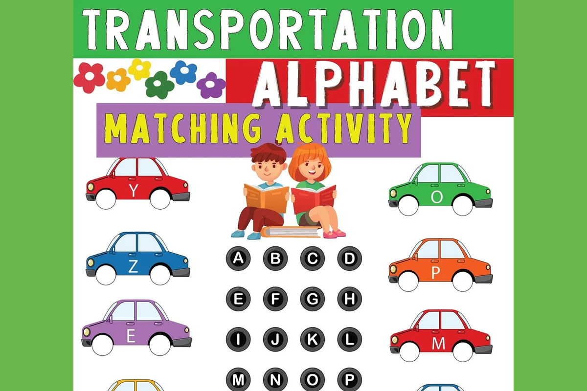 Alphabet Letter Activities Car Theme, an Education Illustration by Sourcedigi (Photo 1 of 3)