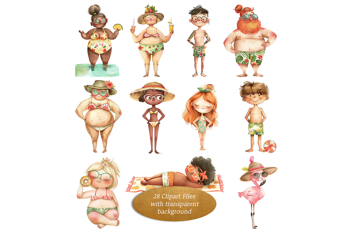 Summer At The Pool Clipart Set, a Seasonal Illustration by The Dutch Lady Designs (Photo 6 of 6)