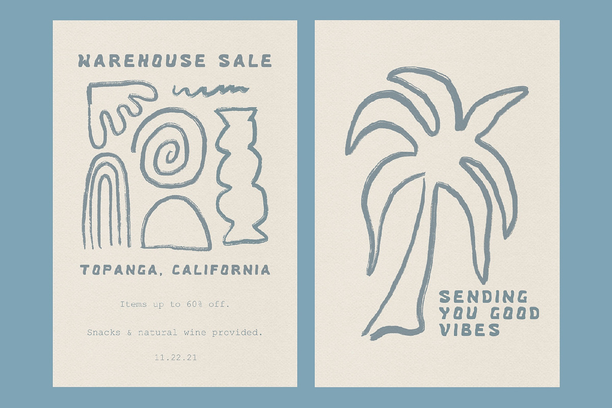 Uneasy Rider | Hand Drawn Wavy Font, a Sans Serif Font by ziggydotcom (Photo 3 of 4)