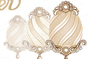SET / 4 / Golden Eggs for EASTER, a Decorative Illustration by Nadin_Lebedeva (Thumbnail 4 of 8)