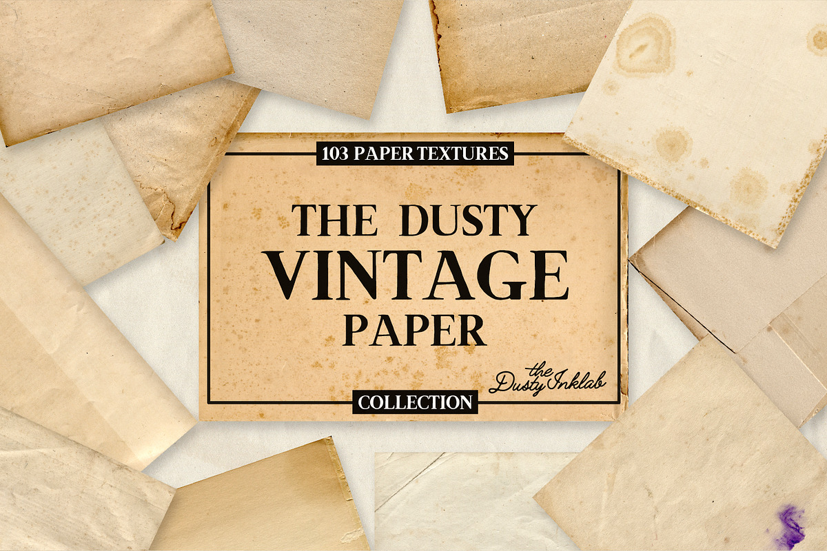 The Dusty Vintage Paper Collection, a Texture Graphic by The Dusty Inklab (Photo 1 of 14)