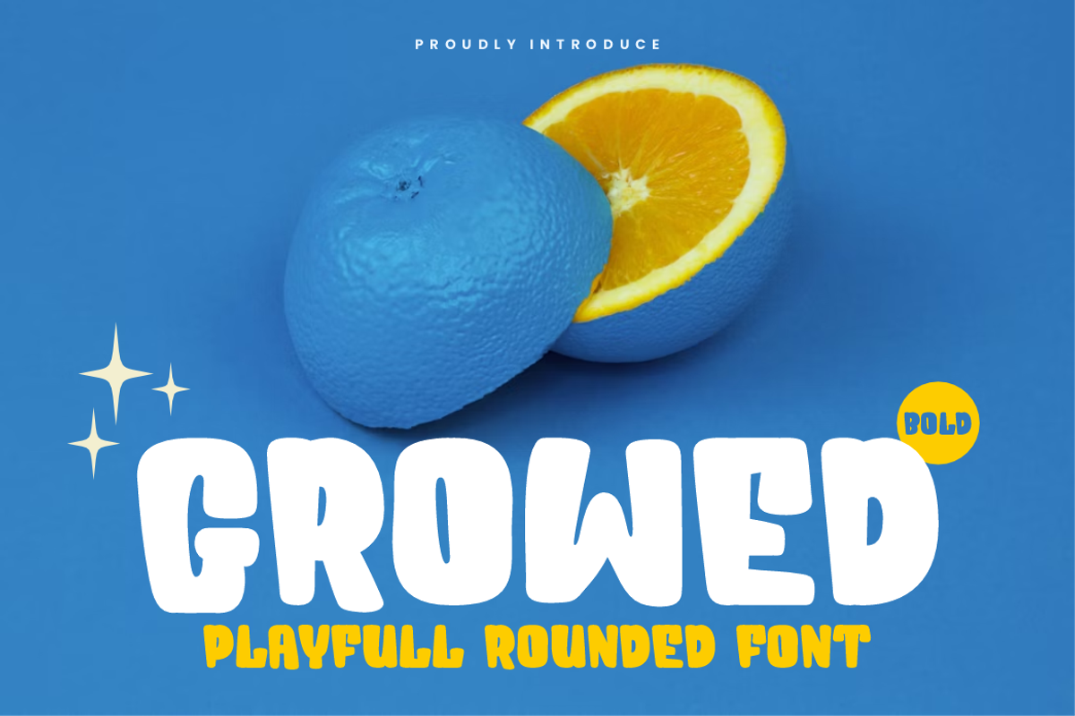 Growed - Playful Rounded Font, a Sans Serif Font by QR Design Studio (Photo 1 of 9)