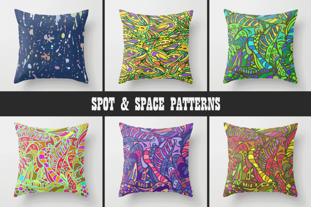 12 SPOT & SPACE PATTERNS, a Pattern Graphic by Elizaveta