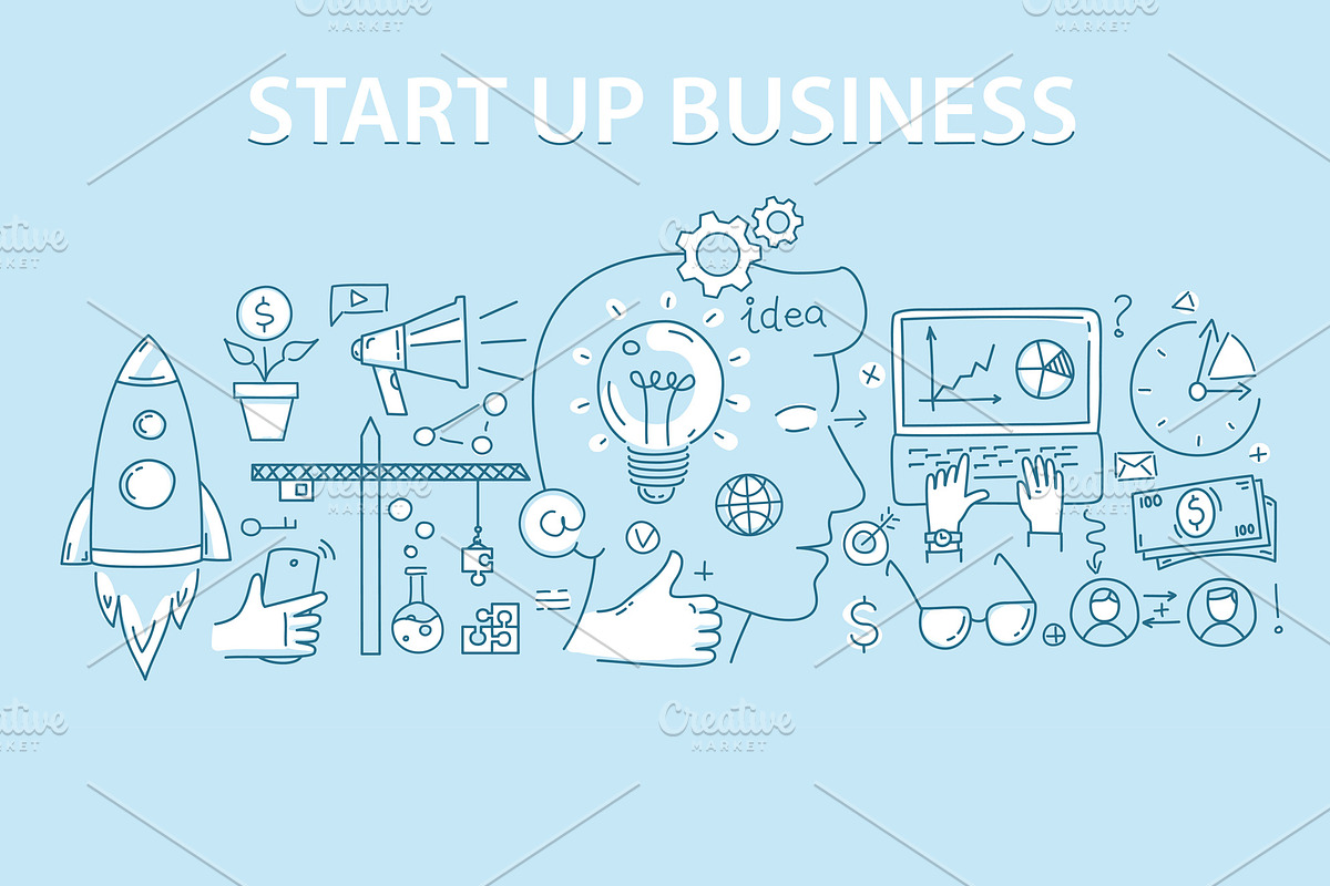 Start up business, a Technology Illustration by Maksimkostenko ...