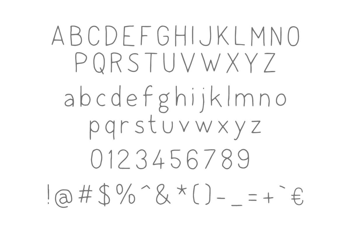 Hand Condensed Sans: hand drawn font preview 5