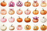 Halloween Pumpkins Clipart, an Illustration by Libby Wishes (Thumbnail 3 of 5)