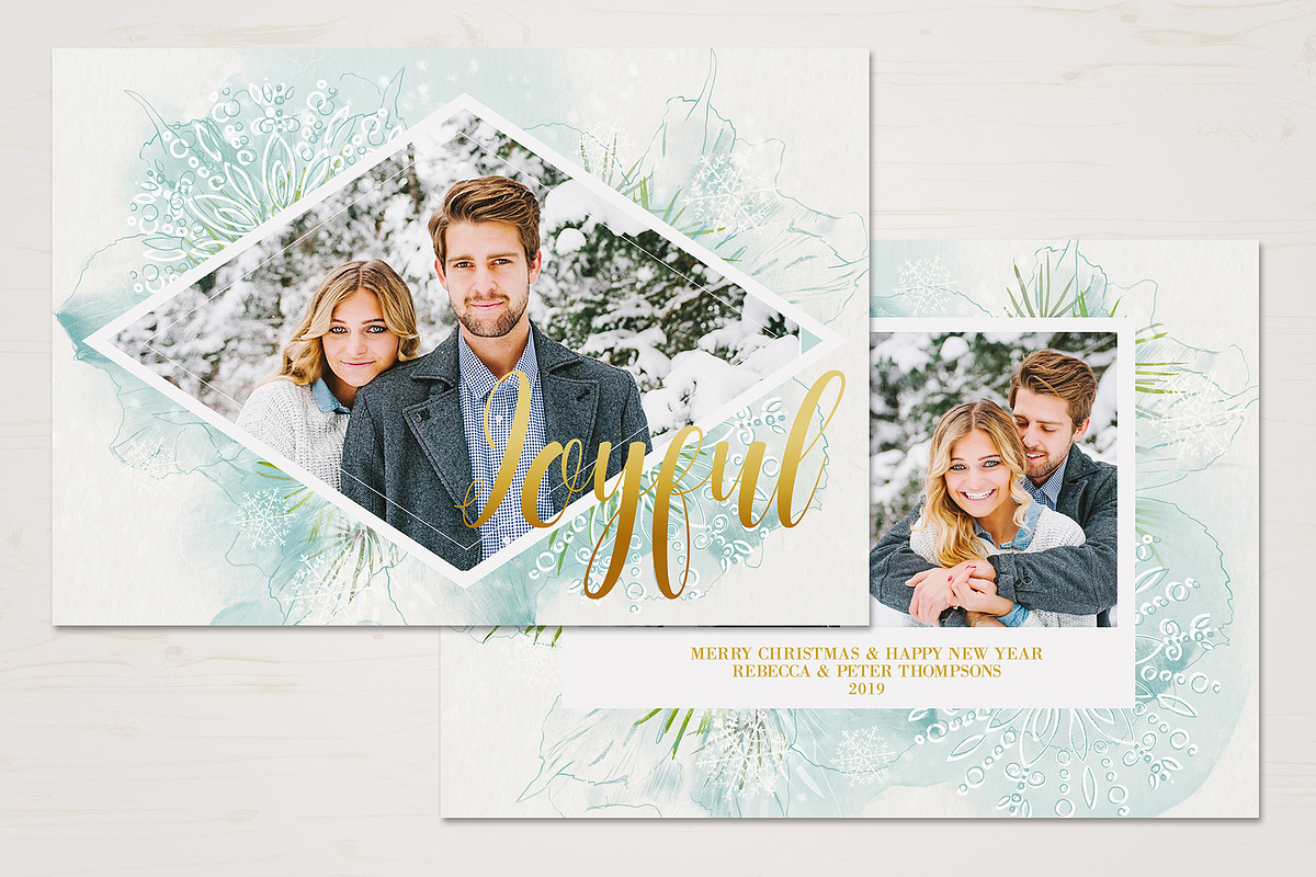 Christmas Card Template, an Invitation Template by TheSeventhDesire (Photo 1 of 2)