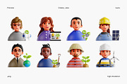 Green Jobs 3D Icon Set, a Characters & Person 3D Model by Eklip Studio (Thumbnail 3 of 3)