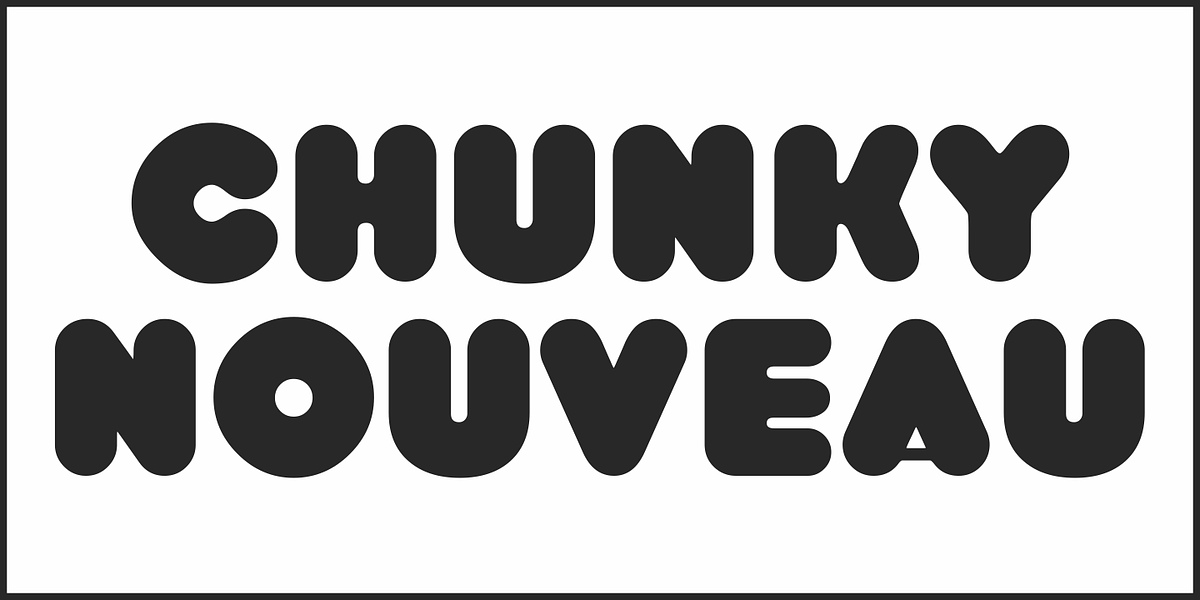 Chunky Nouveau JNL, a Font by Jeff Levine Fonts (Photo 2 of 5)