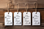 4 tag template label mock up photo, a Stationery Template by Leo Flo Mockups (Thumbnail 1 of 2)