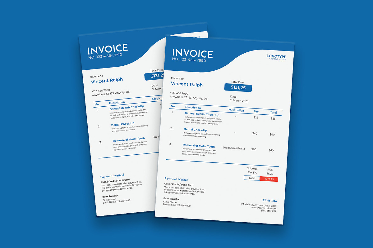 Health Clinic - Invoice, a Design Template by VUNIRA (Photo 3 of 3)