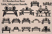 Oktoberfest Beer Table Silhouette, an Object Graphic by Gfx_Store (Thumbnail 16 of 16)