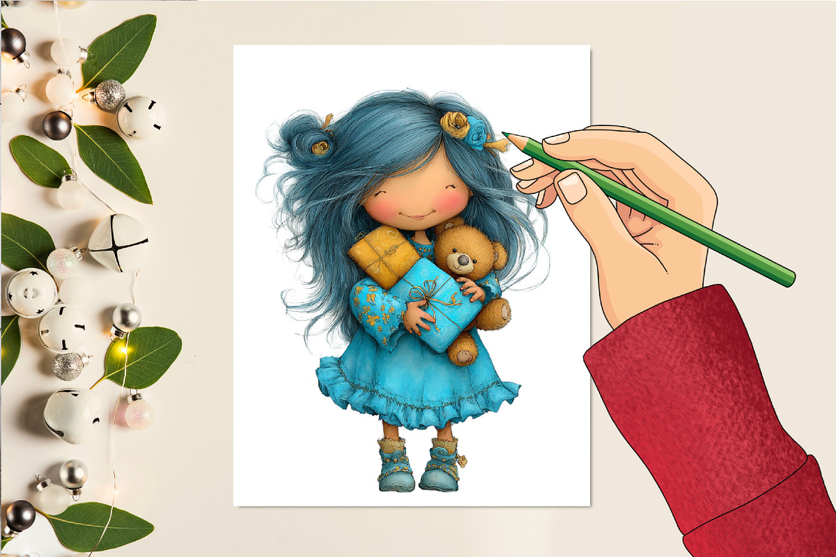 Quirky Valentine Day Woman Clipart, an Illustration by DreamCafeArt (Photo 5 of 7)
