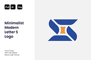 Minimalist Modern Letter S Logo, a Branding & Logo Template by Luxury Logos (Thumbnail 1 of 4)