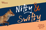Nifty & Swifty - brush font, a Handwritten Font by Font Infusions (Thumbnail 1 of 12)