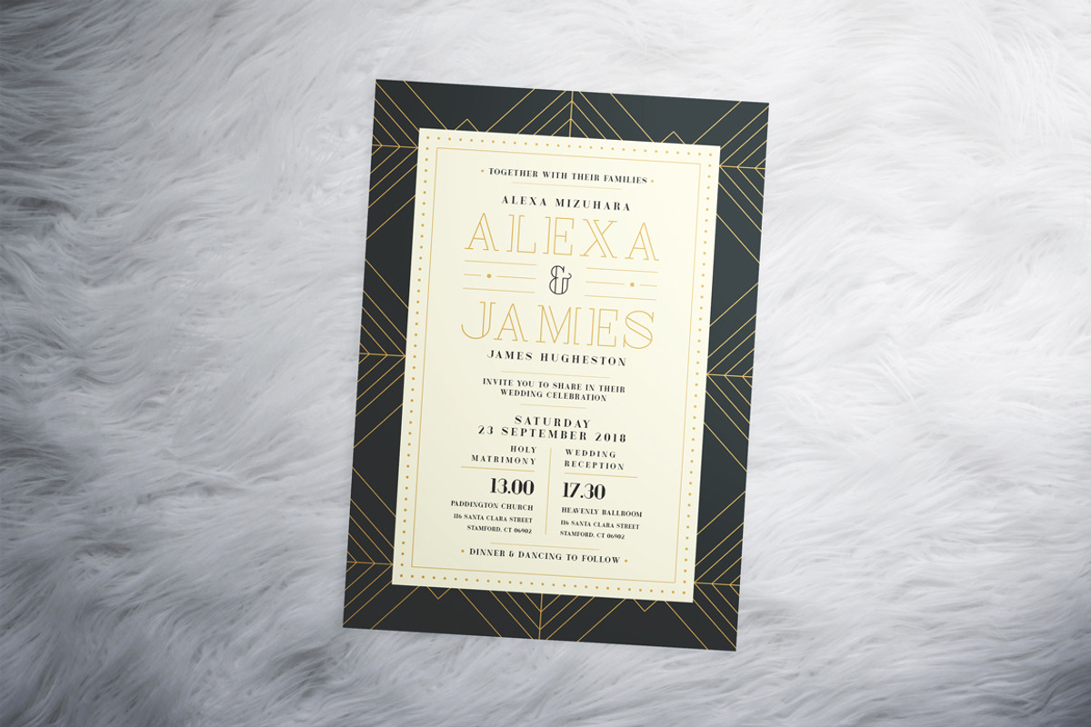 Art Deco Wedding Suite, an Invitation Template by The Good Store (Photo 7 of 7)