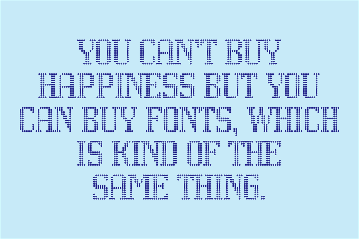 Display Dots One Font, a Font by GG Design (Photo 10 of 10)