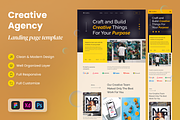Creative Agency Landing Page, a Landing Page Template by SLAB! Design (Thumbnail 1 of 4)