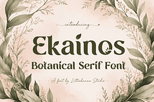 Ekainos Font: Nature Botanical Serif