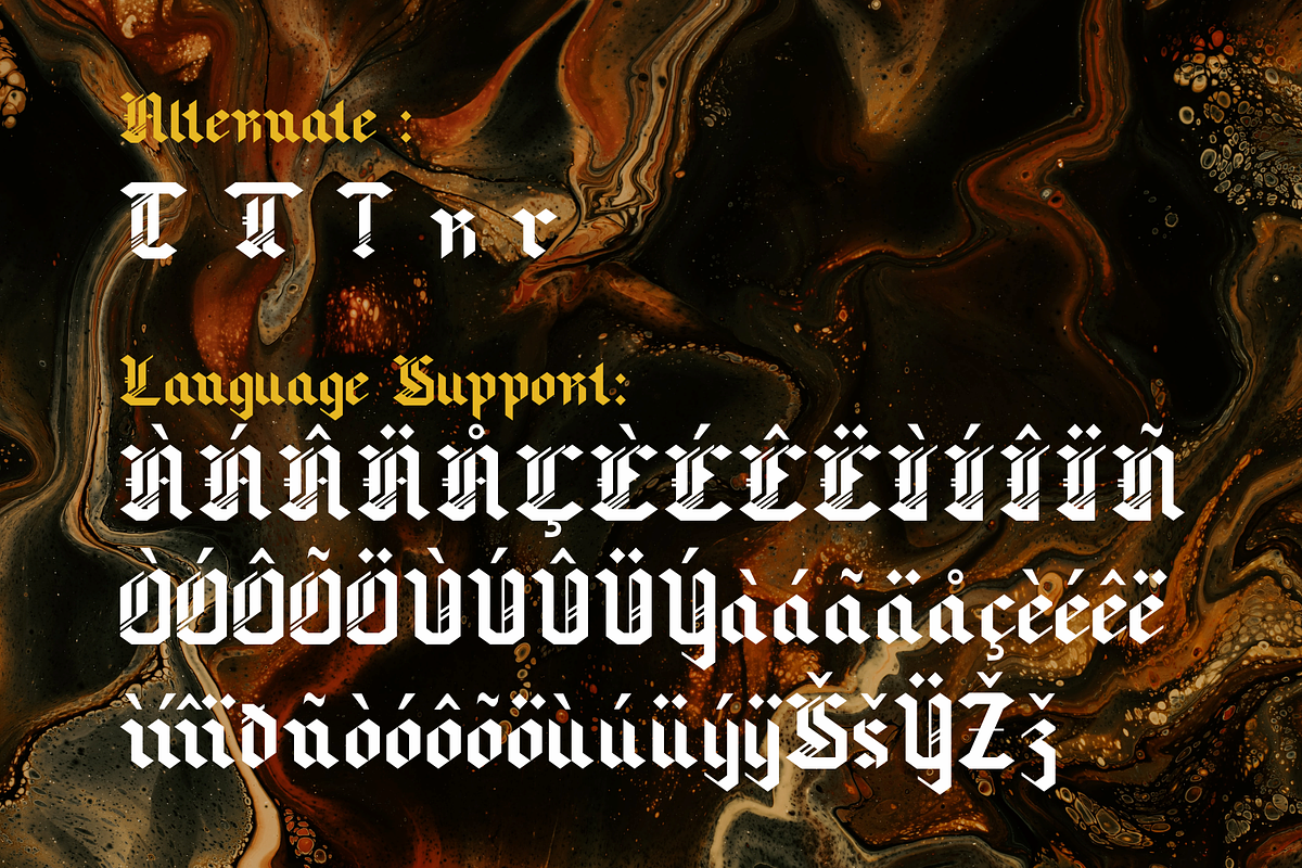Triggers, a Blackletter Font by takoliko (Photo 5 of 11)
