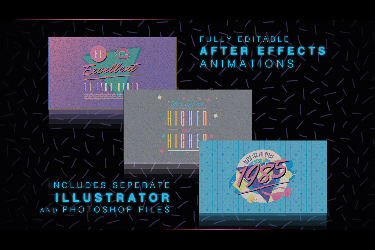 1980s Title Logo Animation Templates, a Branding & Logo Template by Wingsart Studio (Photo 4 of 13)