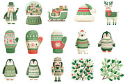 Watercolor Christmas clipart, an Illustration by Designworld (Thumbnail 3 of 5)
