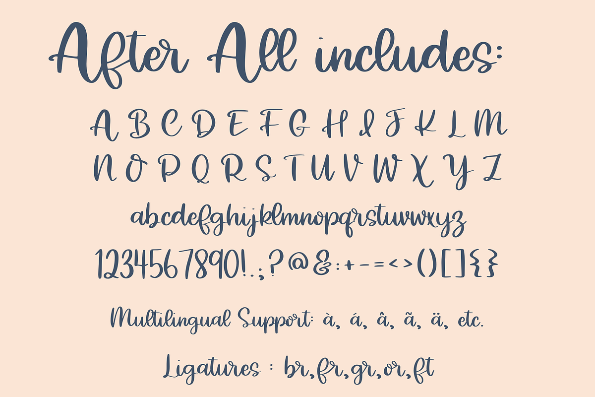 After All, Cute Handwritten Script, a Script Font by Designing Digitals (Photo 2 of 9)