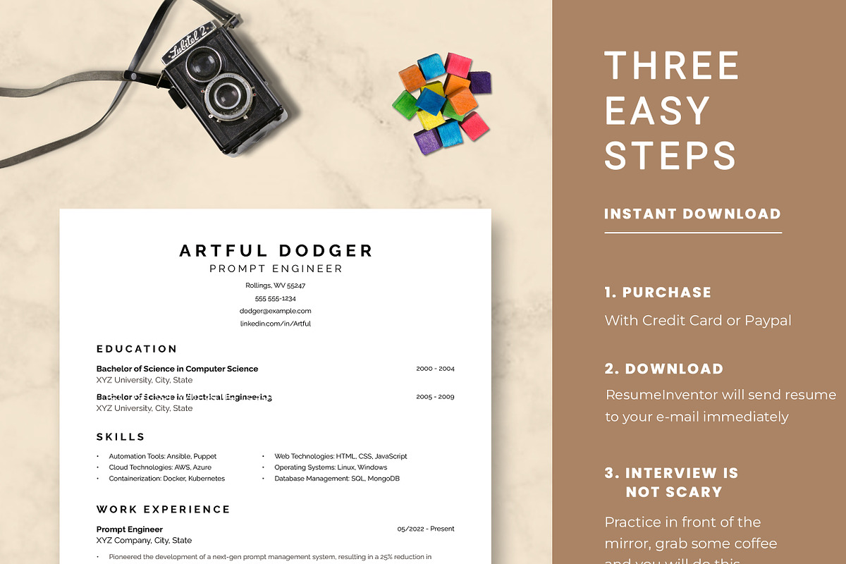 Prompt Engineer Resume Template preview 8