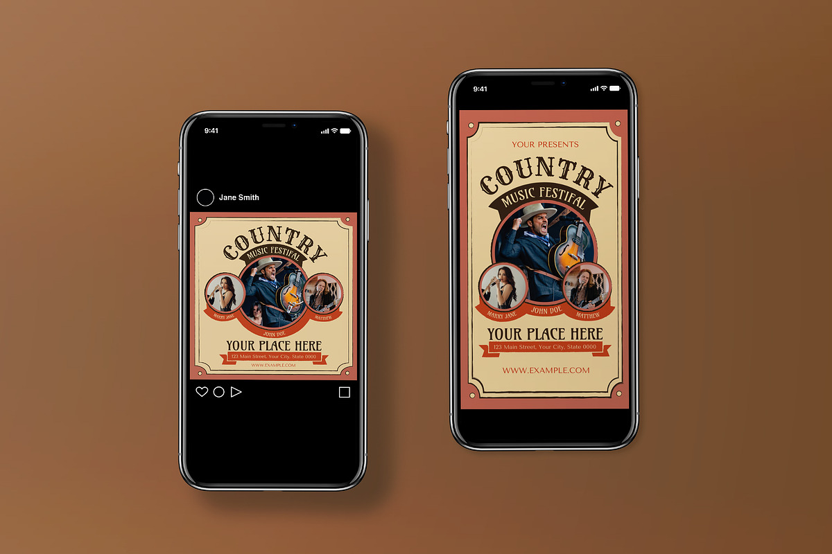 Country Music Flyer Set, a Flyer Template by graphicook (Photo 3 of 3)