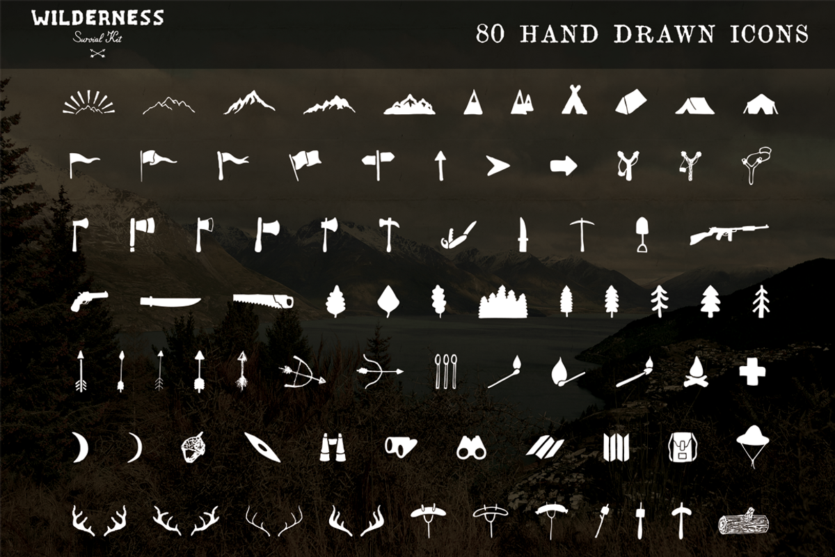 80 Hand Drawn Icons + Extras! preview 5